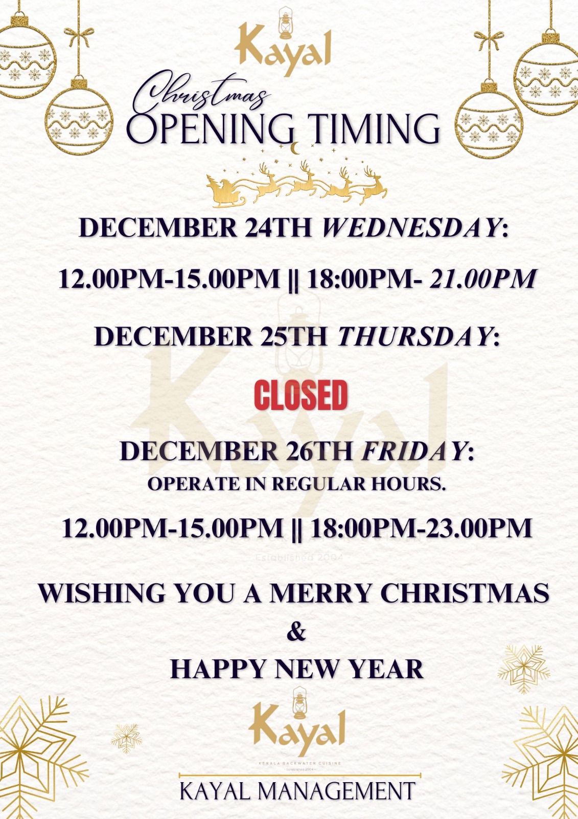 Best Restaurant in UK - Kayal